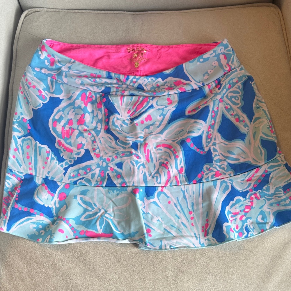 Lilly Pulitzer Pink and Blue Floral Skirt